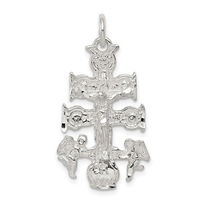 Million Charms 925 Sterling Silver Cara Vaca Relgious Crucifix Pendant