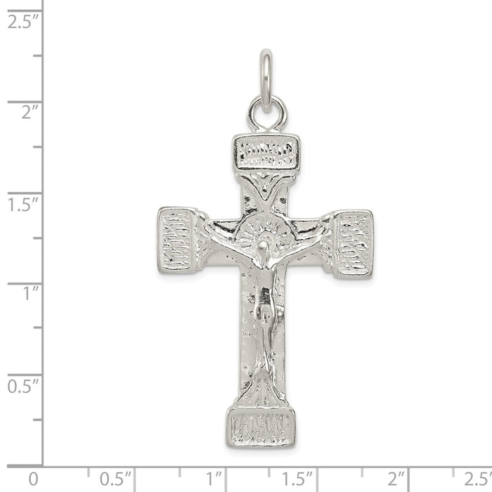 Million Charms 925 Sterling Silver Latin Relgious Crucifix Pendant