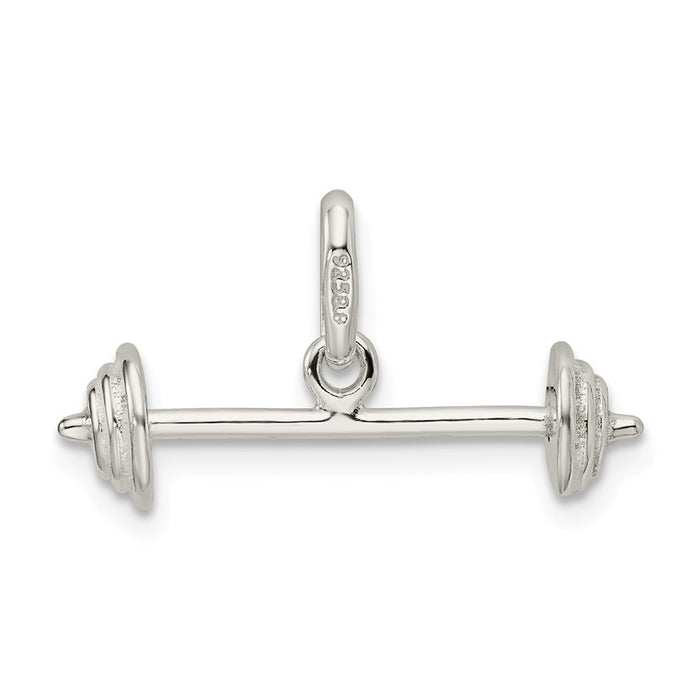 Million Charms 925 Sterling Silver Barbell Charm