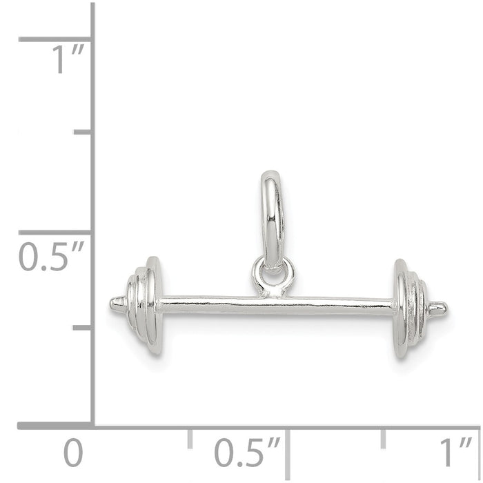 Million Charms 925 Sterling Silver Barbell Charm
