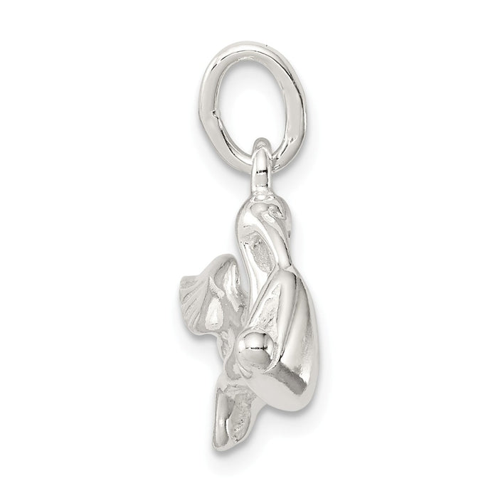 Million Charms 925 Sterling Silver Stork With Baby Charm