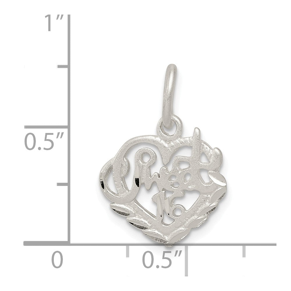 Million Charms 925 Sterling Silver Sweet 16 Birthday Charm
