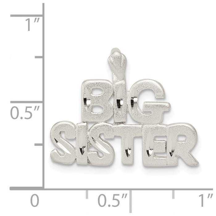 Million Charms 925 Sterling Silver Big Sister Charm