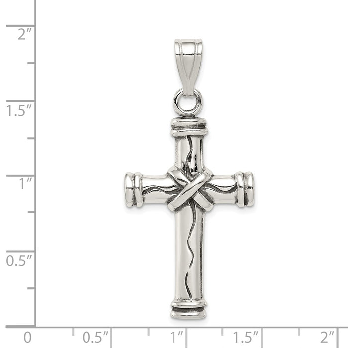 Million Charms 925 Sterling Silver Antique Relgious Cross Pendant