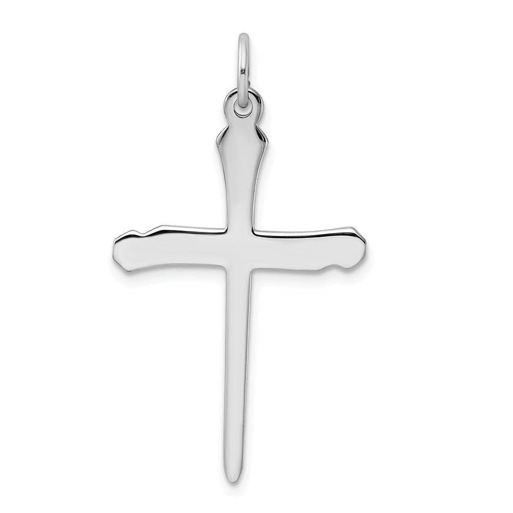 Million Charms 925 Sterling Silver Rhodium-Plated & Vermeil Nail Relgious Cross Pendant