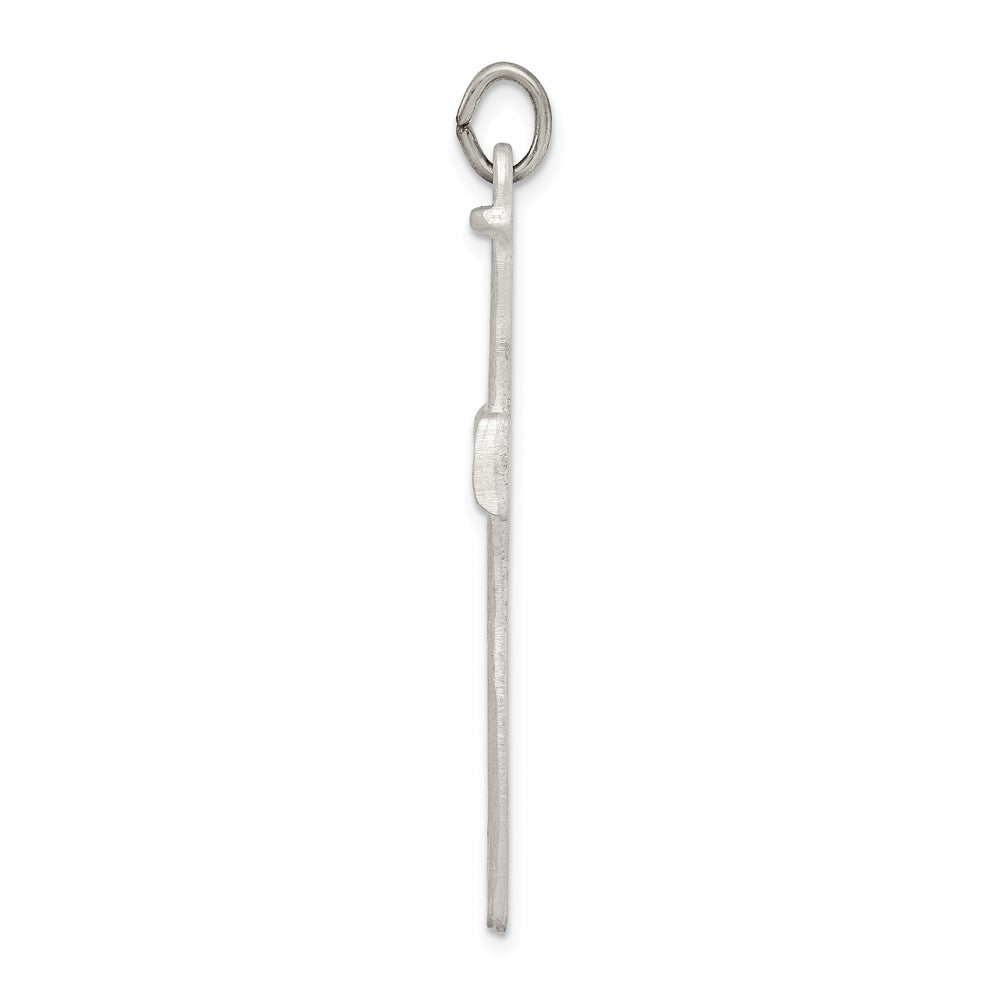 Million Charms 925 Sterling Silver Antiqued Nail Relgious Cross Pendant