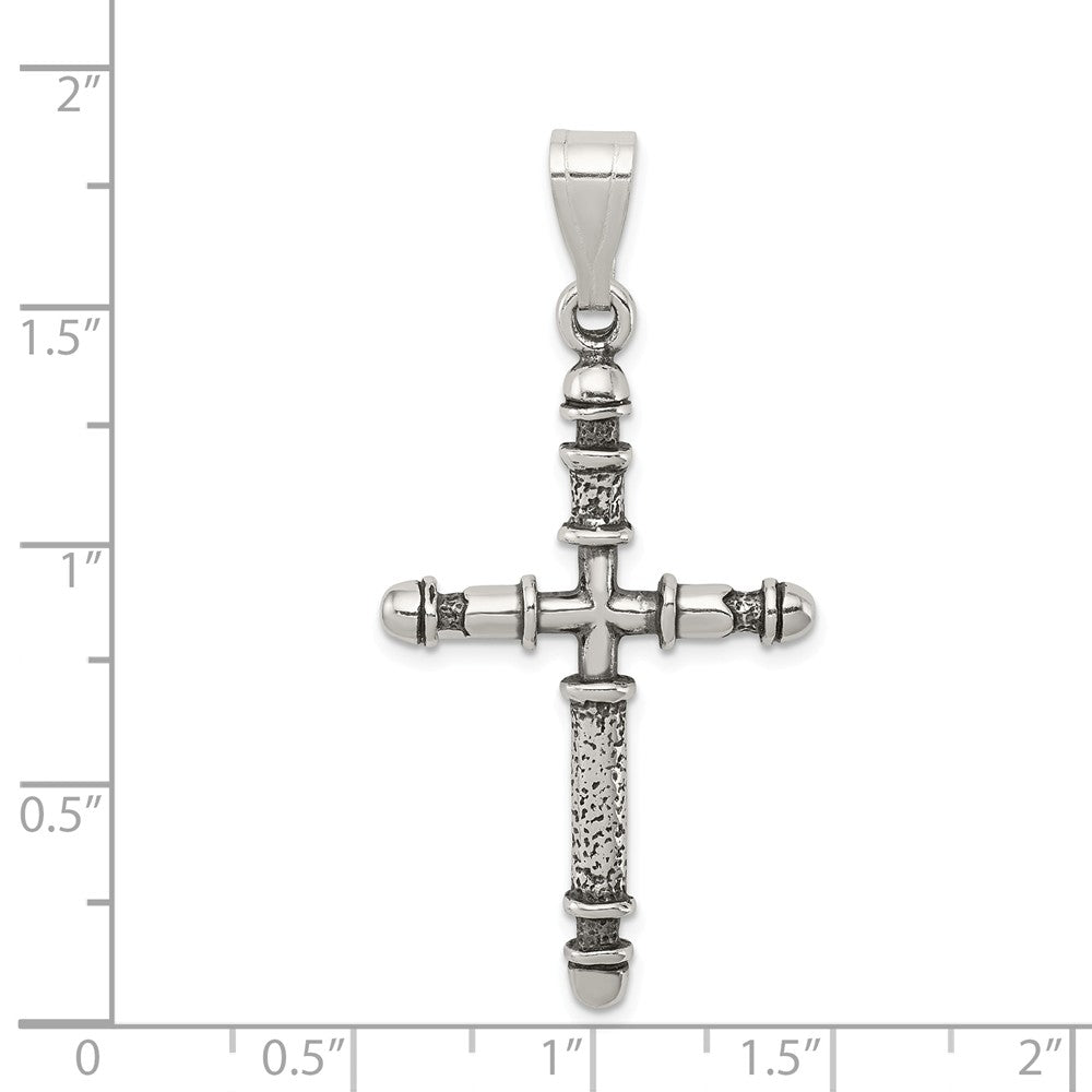 Million Charms 925 Sterling Silver Antiqued Relgious Cross Pendant