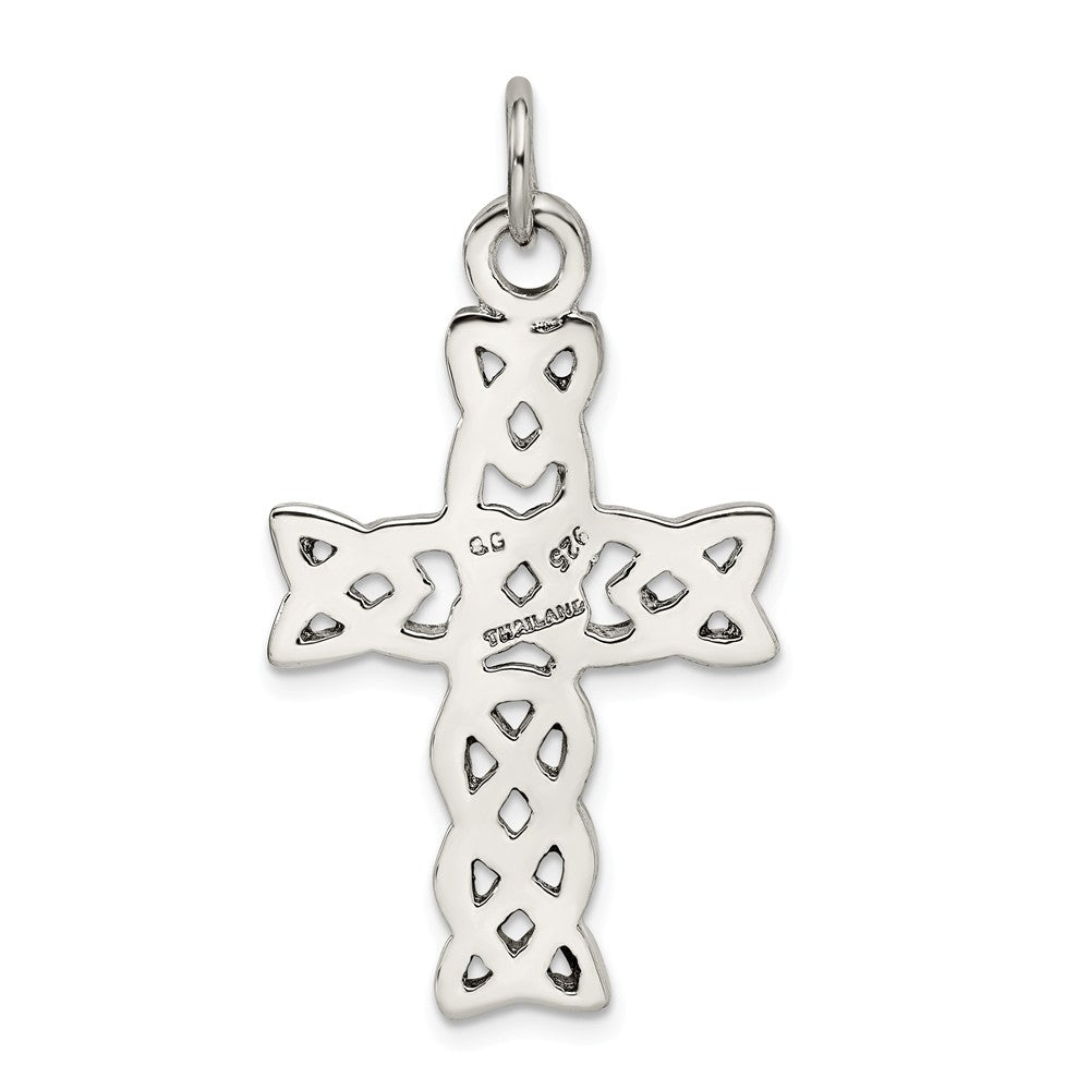 Million Charms 925 Sterling Silver Antiqued Celtic Relgious Cross Pendant