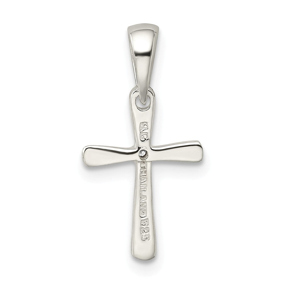Million Charms 925 Sterling Silver (Cubic Zirconia) CZ Relgious Cross Pendant