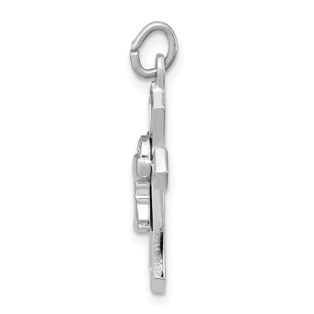 Million Charms 925 Sterling Silver Rhodium-Plated Chalice Relgious Cross Charm