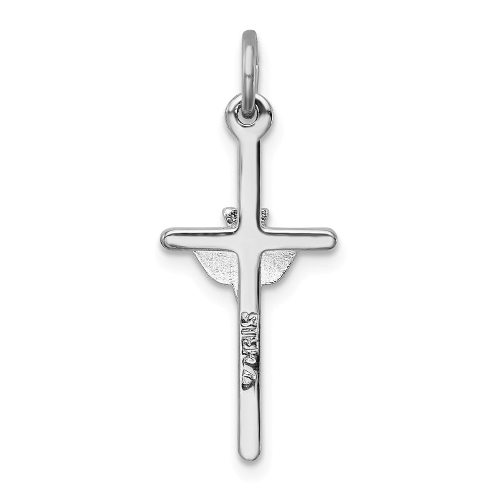 Million Charms 925 Sterling Silver Rhodium-Plated & Vermeil Dove Relgious Cross Charm