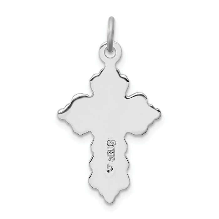Million Charms 925 Sterling Silver Rhodium-Plated & Vermeil Dove Relgious Cross Charm