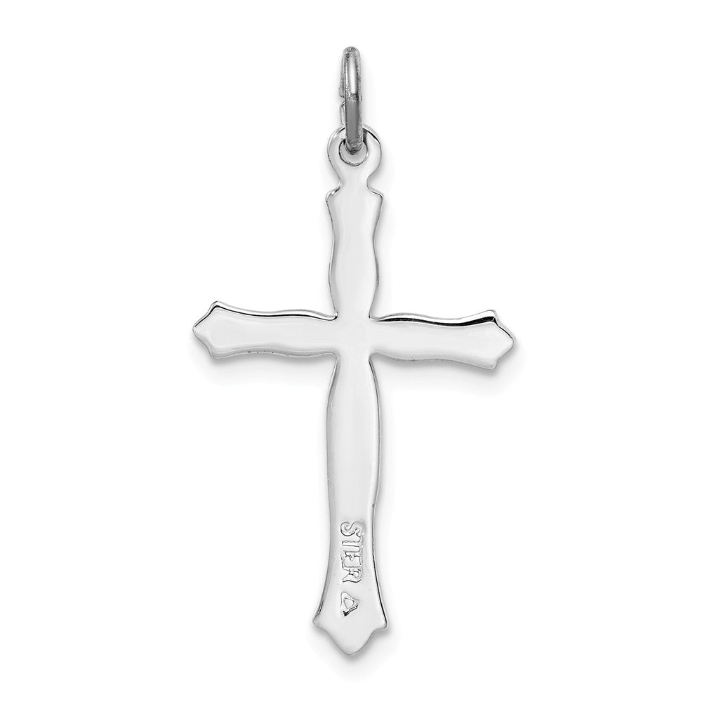Million Charms 925 Sterling Silver Rhodium-Plated, Vermeil Relgious Cross Pendant