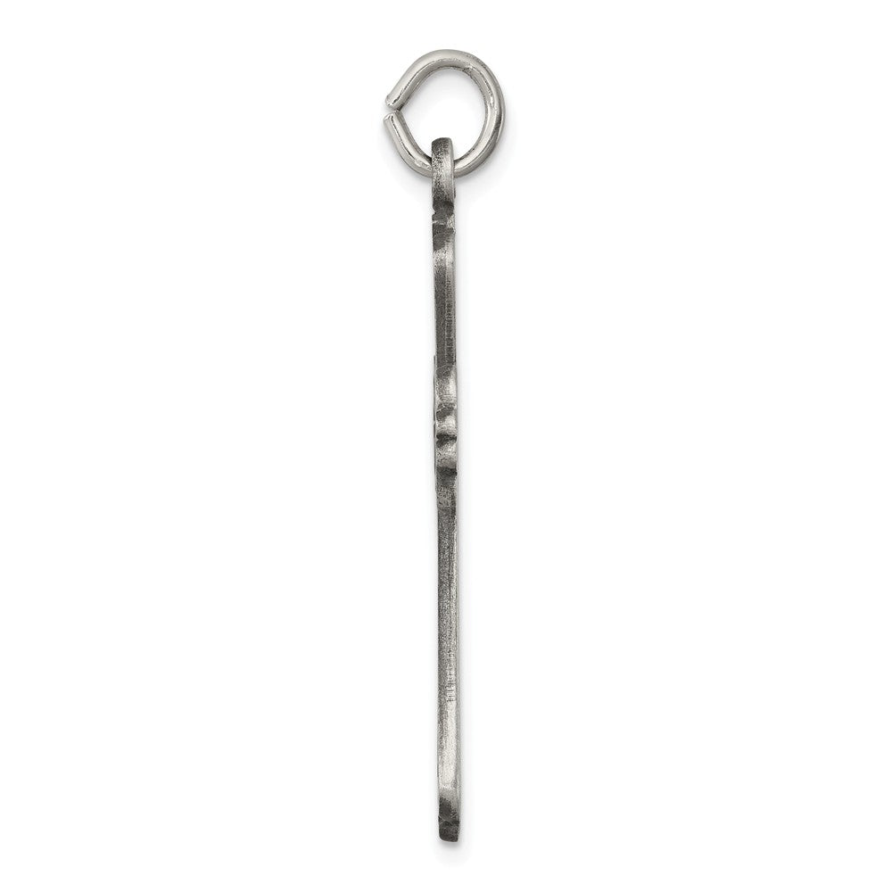 Million Charms 925 Sterling Silver Antiqued Relgious Cross Pendant