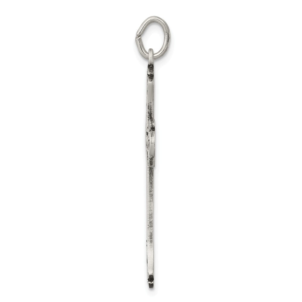 Million Charms 925 Sterling Silver Antiqued Relgious Cross Pendant