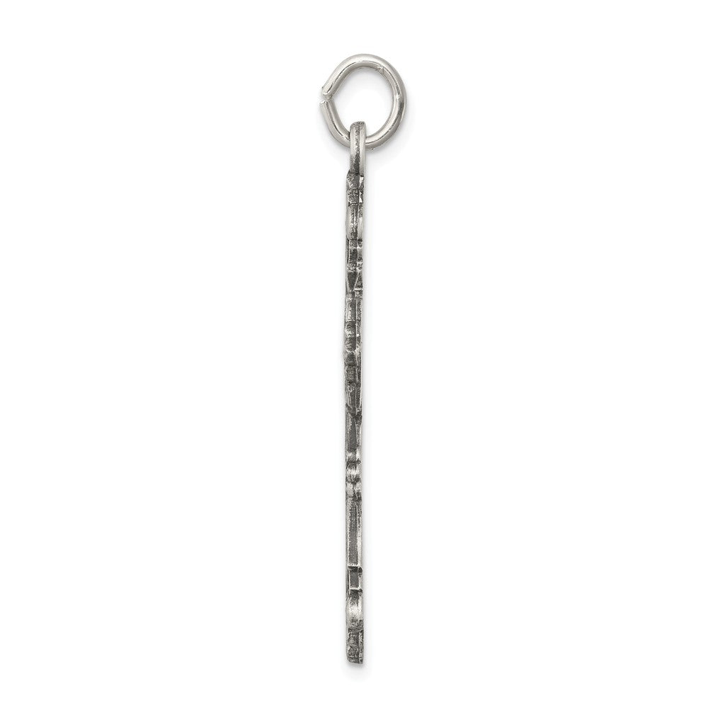 Million Charms 925 Sterling Silver Antiqued Relgious Cross Pendant