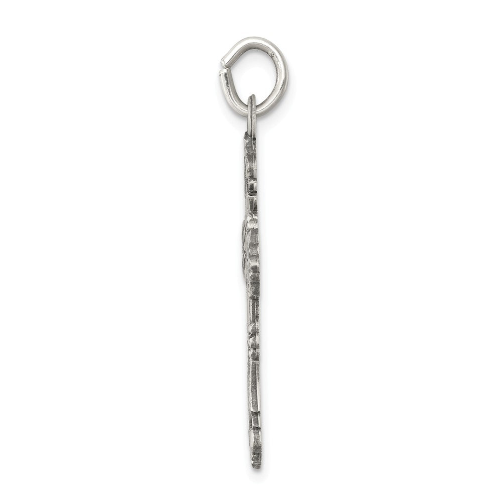 Million Charms 925 Sterling Silver Antiqued Relgious Cross Pendant
