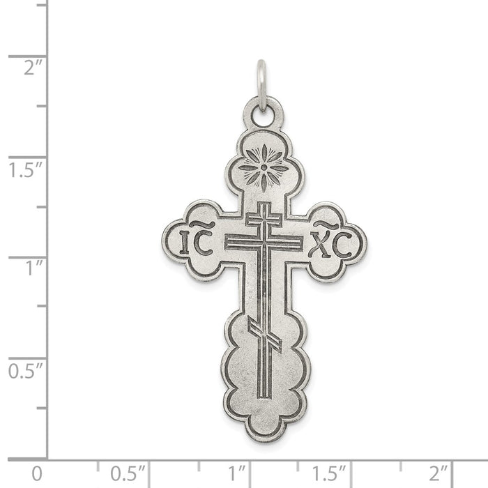 Million Charms 925 Sterling Silver Eastern Orthodox Relgious Cross Charm