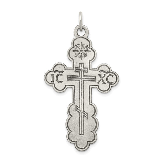 Million Charms 925 Sterling Silver Eastern Orthodox Relgious Cross Charm