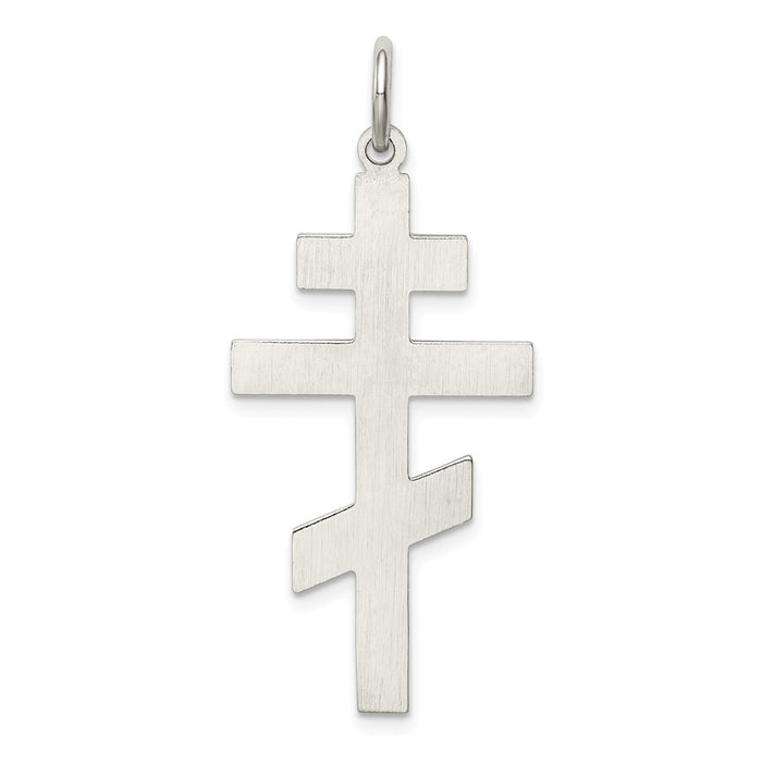 Million Charms 925 Sterling Silver Eastern Orthodox Relgious Cross Pendant