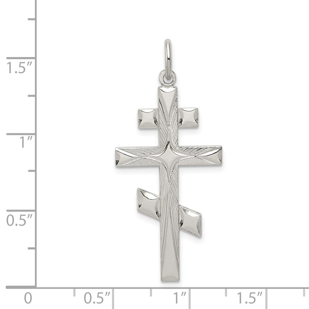 Million Charms 925 Sterling Silver Eastern Orthodox Relgious Cross Pendant