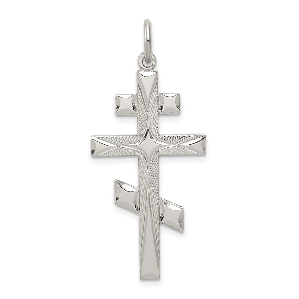Million Charms 925 Sterling Silver Eastern Orthodox Relgious Cross Pendant
