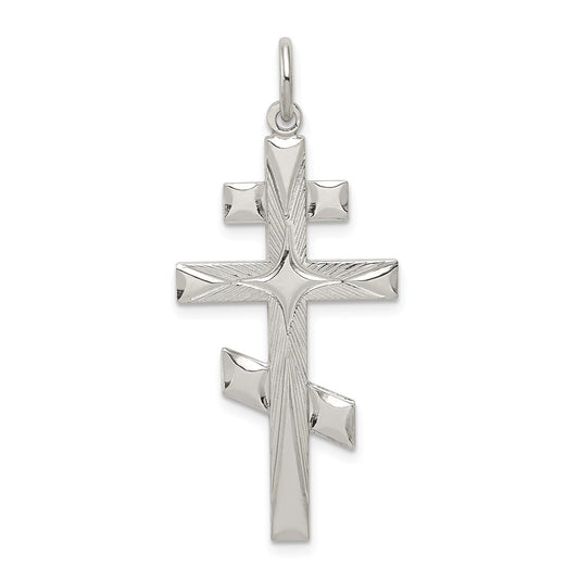 Million Charms 925 Sterling Silver Eastern Orthodox Relgious Cross Pendant