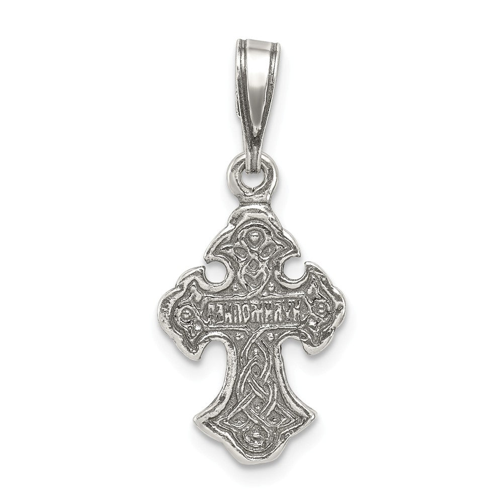 Million Charms 925 Sterling Silver Antiqued Relgious Cross Pendant