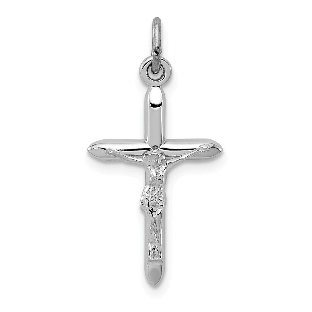 Million Charms 925 Sterling Silver Rhodium-Plated Passion Relgious Crucifix Charm