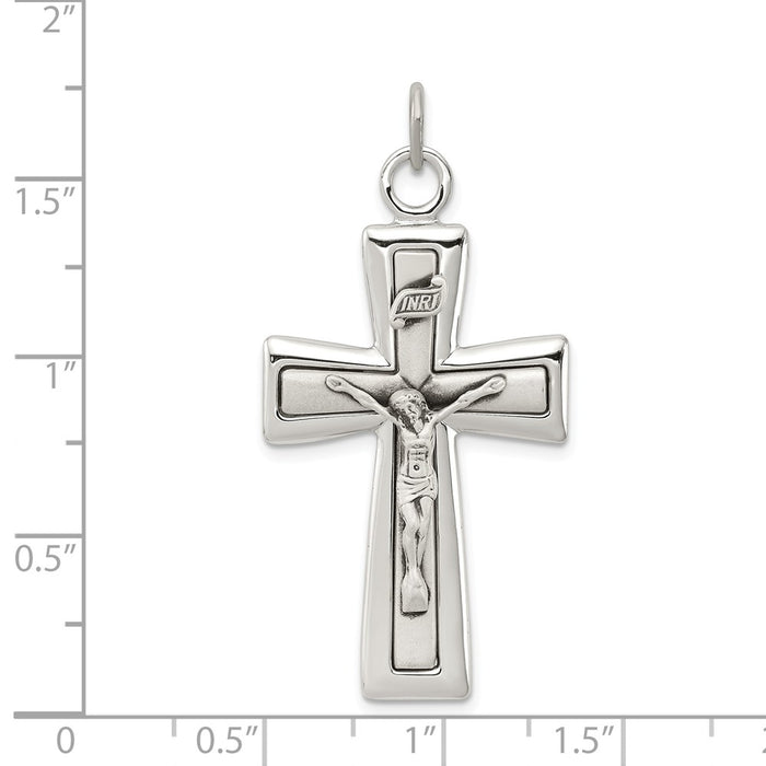 Million Charms 925 Sterling Silver Inri Relgious Crucifix Pendant