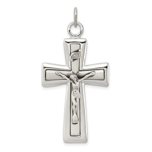 Million Charms 925 Sterling Silver Inri Relgious Crucifix Pendant