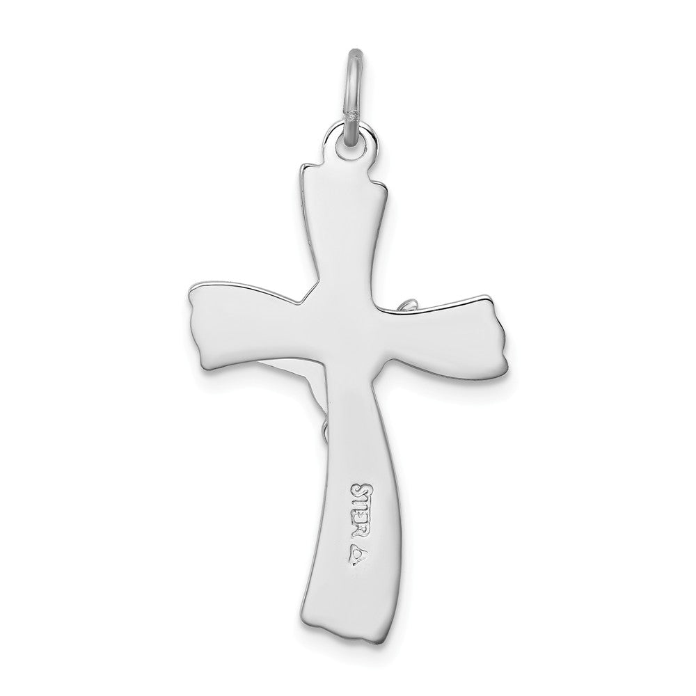 Million Charms 925 Sterling Silver Rhodium-Plated Inri Relgious Crucifix Pendant