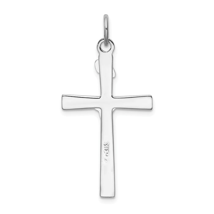 Million Charms 925 Sterling Silver Rhodium-Plated & 18K Gold-Plated Inri Relgious Crucifix Charm