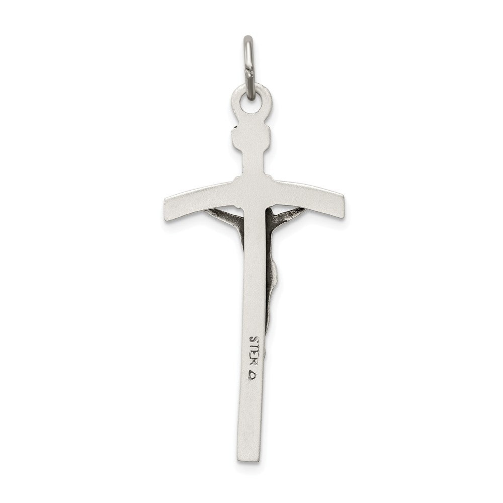 Million Charms 925 Sterling Silver Antiqued Relgious Crucifix Pendant