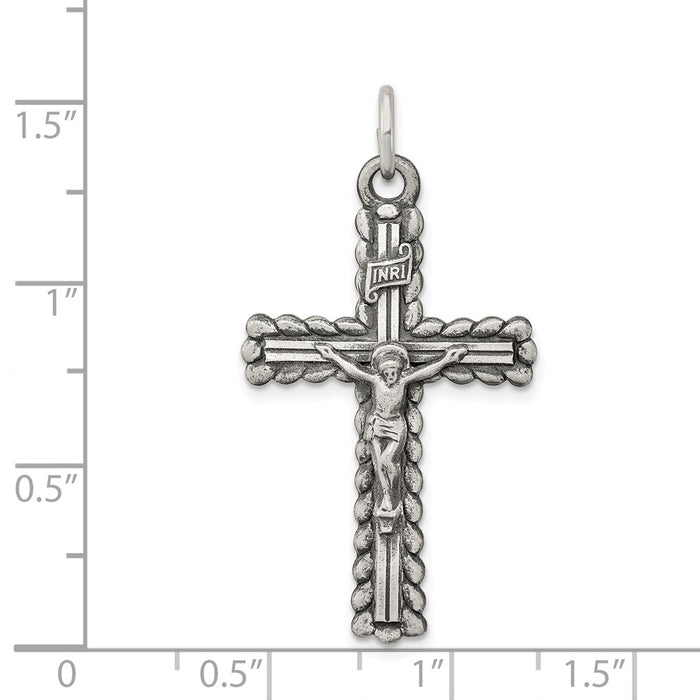 Million Charms 925 Sterling Silver Inri Relgious Crucifix Pendant