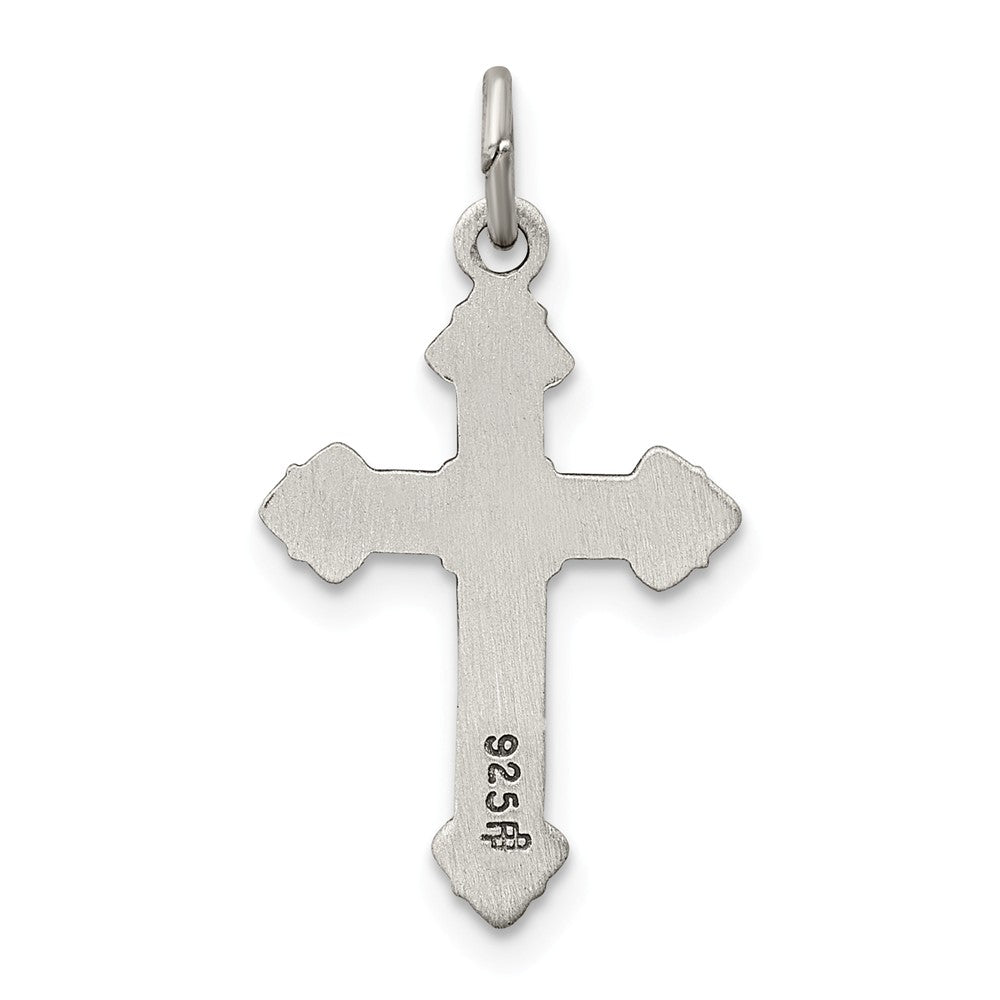 Million Charms 925 Sterling Silver Antiqued Inri Relgious Crucifix Pendant