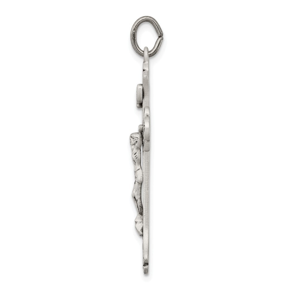 Million Charms 925 Sterling Silver Antiqued Inri Relgious Crucifix Pendant