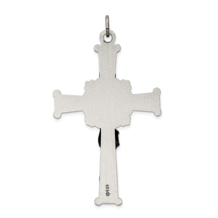 Million Charms 925 Sterling Silver Antiqued Inri Relgious Crucifix Pendant