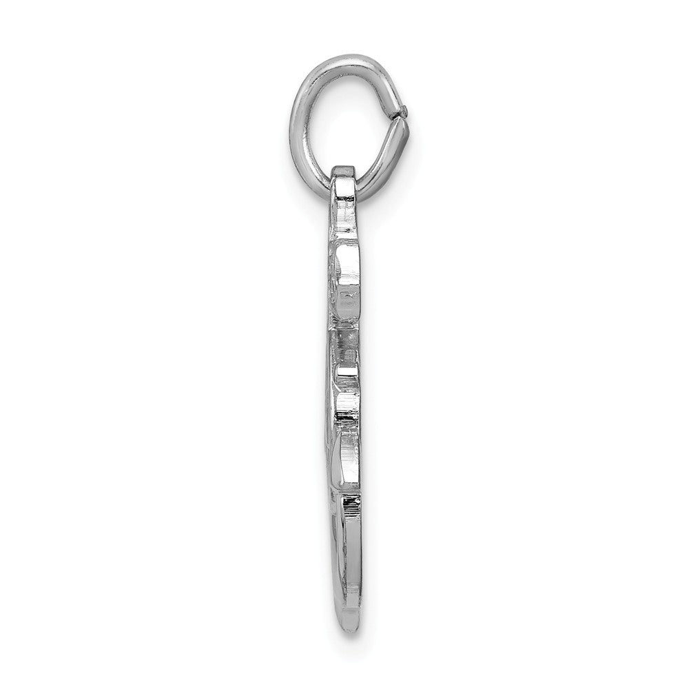 Million Charms 925 Sterling Silver Rhodium-Plated Mariner Relgious Cross Pendant