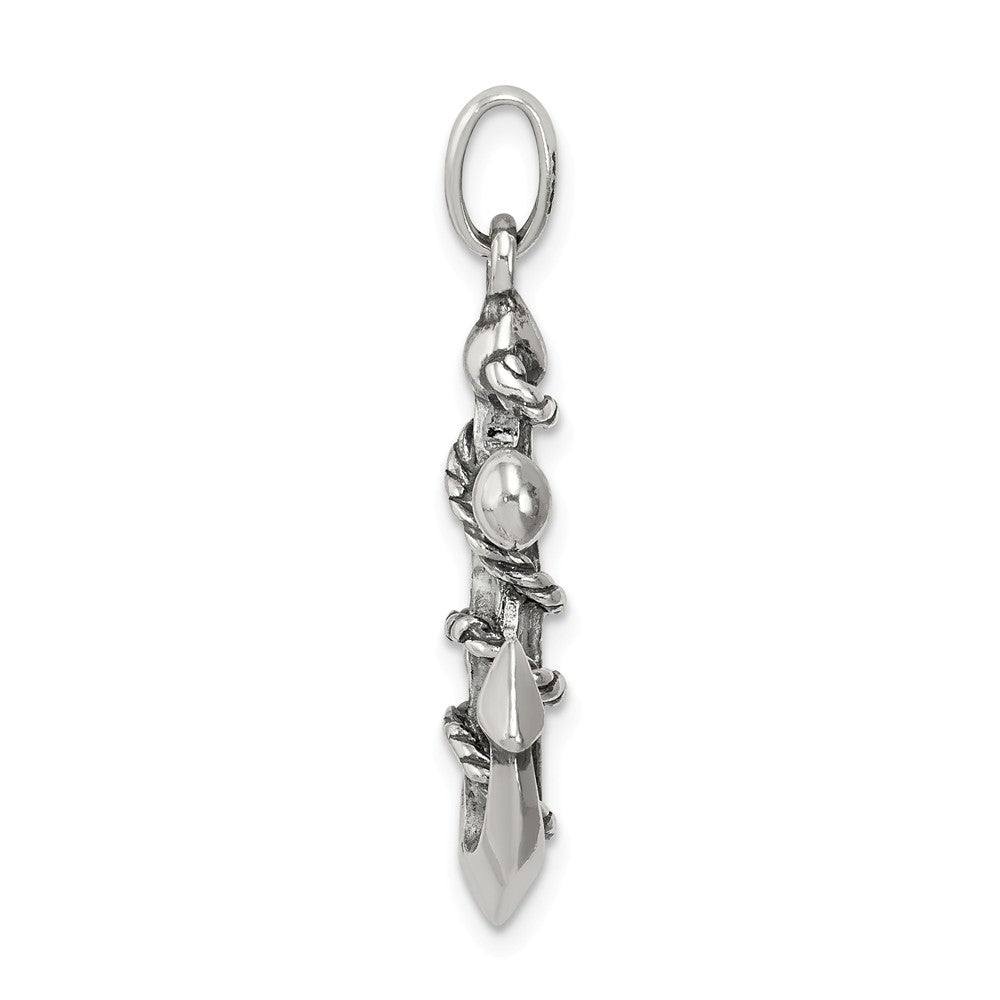 Million Charms 925 Sterling Silver Antiqued Relgious Cross Pendant