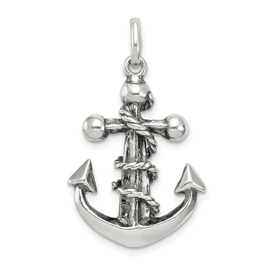 Million Charms 925 Sterling Silver Antiqued Relgious Cross Pendant