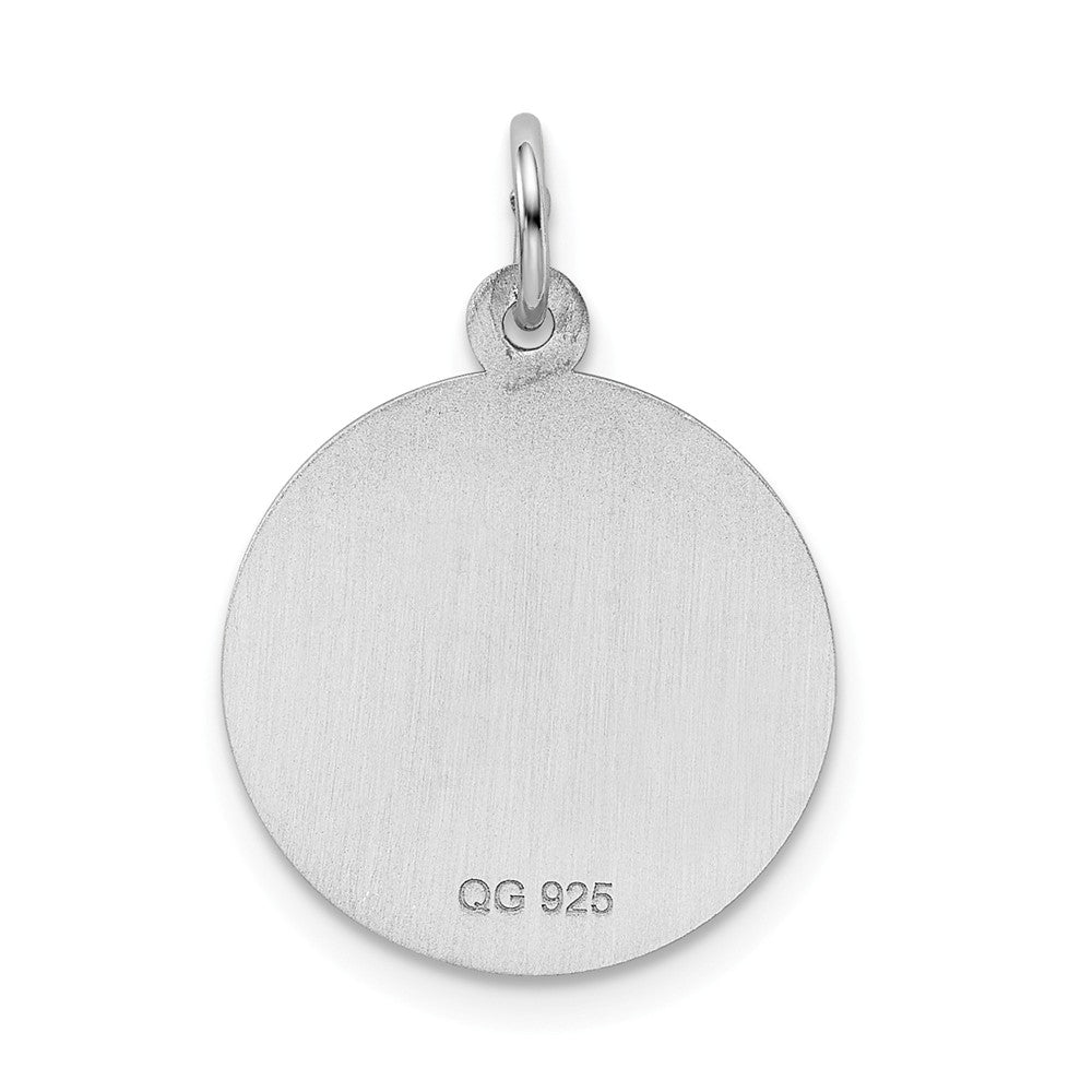 Million Charms 925 Sterling Silver Rhodium-Plated Happy Birthday Disc Charm