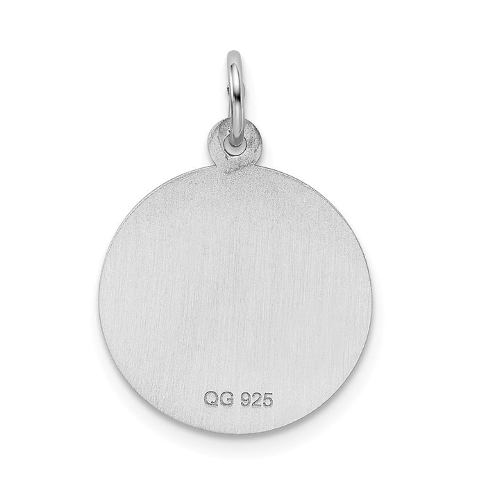 Million Charms 925 Sterling Silver Rhodium-Plated Happy Birthday Disc Charm