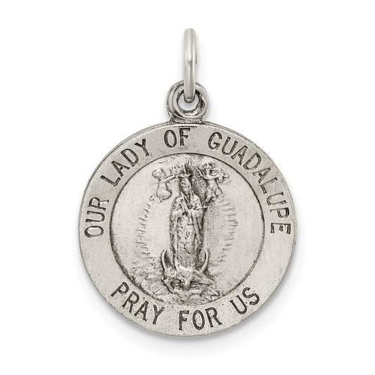 Million Charms 925 Sterling Silver Relgious Our Lady Of Guadalupe Medal