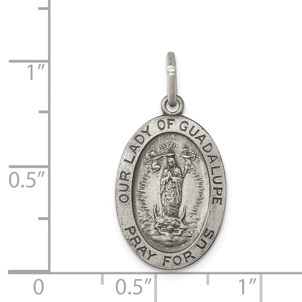 Million Charms 925 Sterling Silver Relgious Our Lady Of Guadalupe Medal