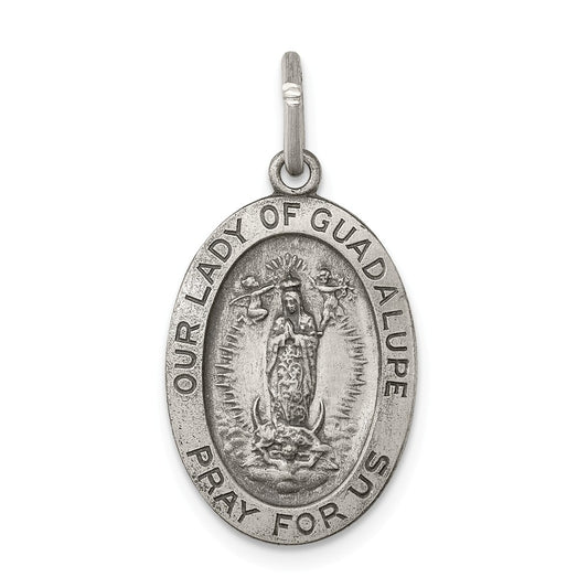 Million Charms 925 Sterling Silver Relgious Our Lady Of Guadalupe Medal