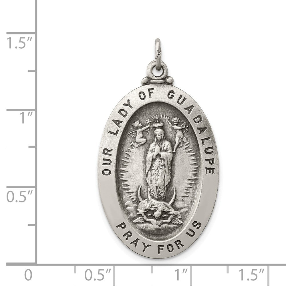 Million Charms 925 Sterling Silver Relgious Our Lady Of Guadalupe Medal