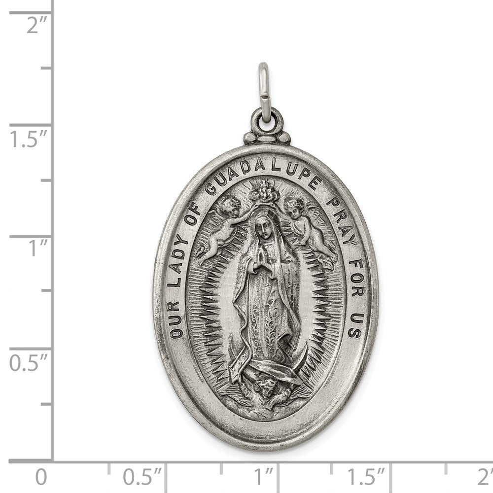 Million Charms 925 Sterling Silver Relgious Our Lady Of Guadalupe Medal