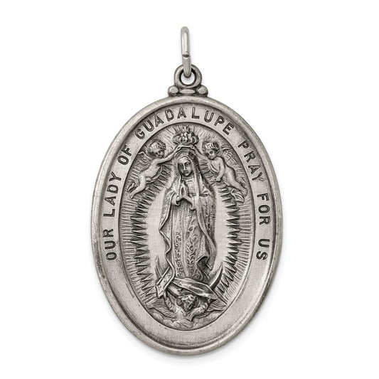 Million Charms 925 Sterling Silver Relgious Our Lady Of Guadalupe Medal