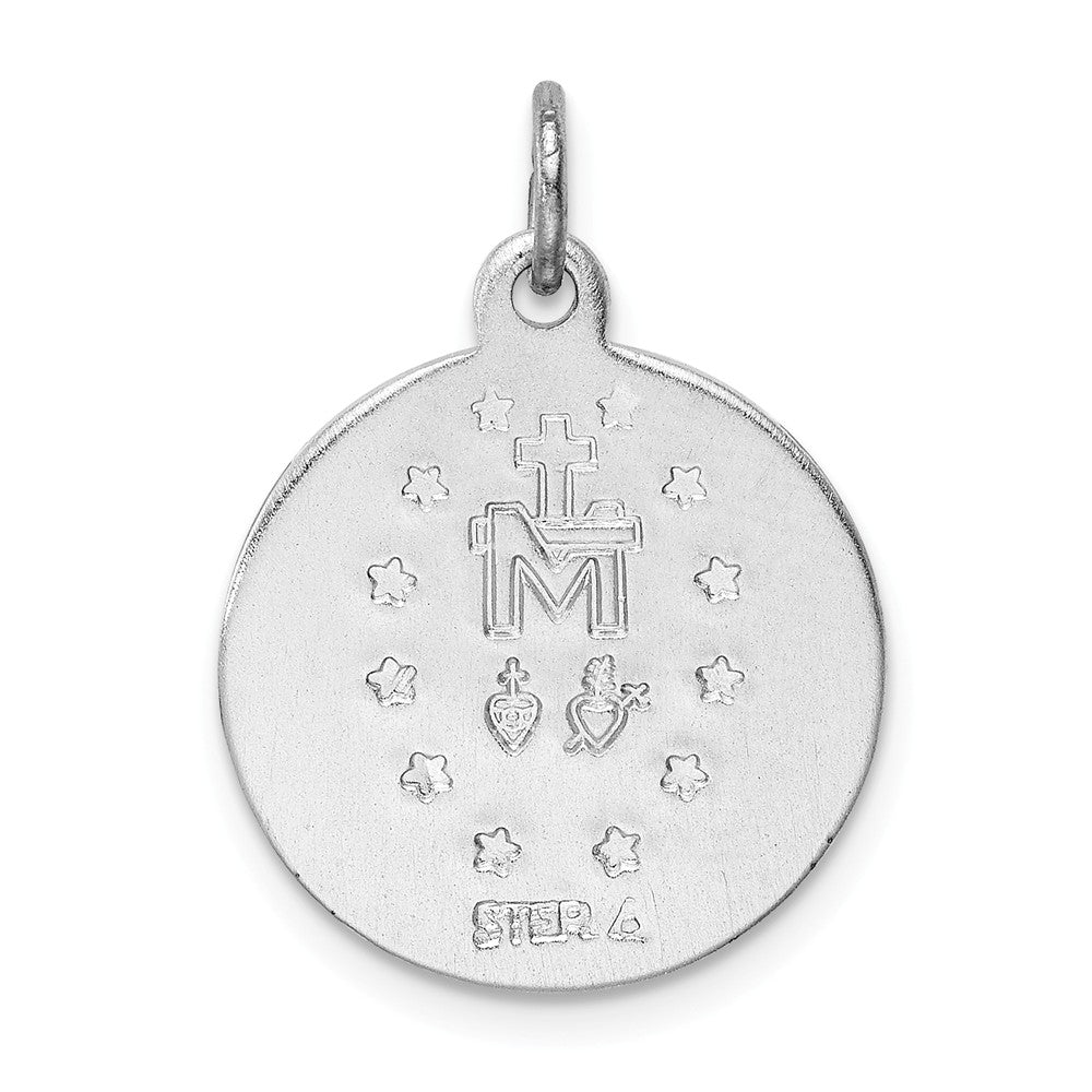 Million Charms 925 Sterling Silver Rhodium-Plated Religious Miraculous Medal